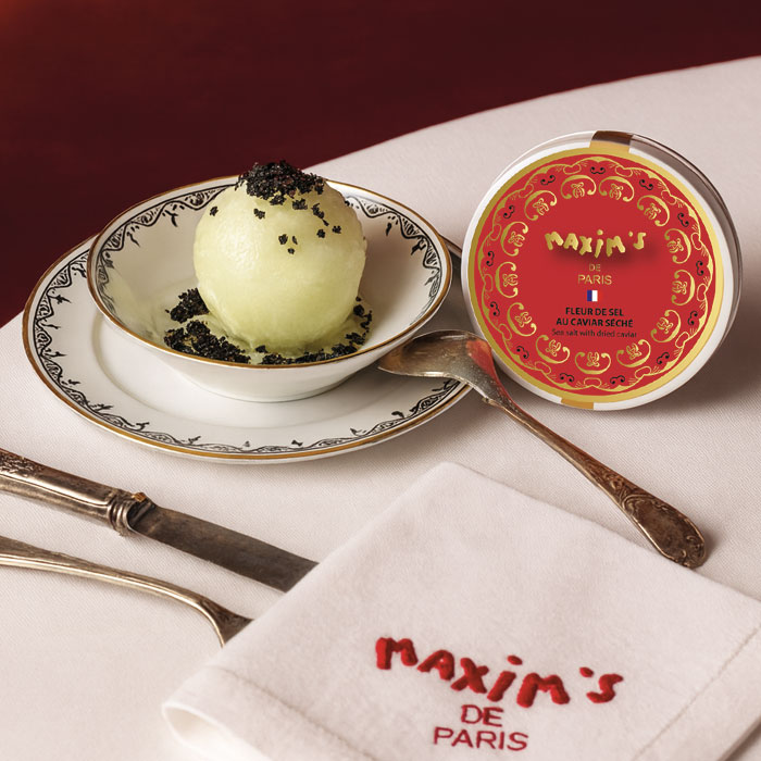 sorbet citron vodka fleur de sel au caviar séché